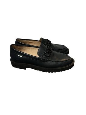 Venettini Leather Slip-On Loafers Kids 34 Dark Navy Blue